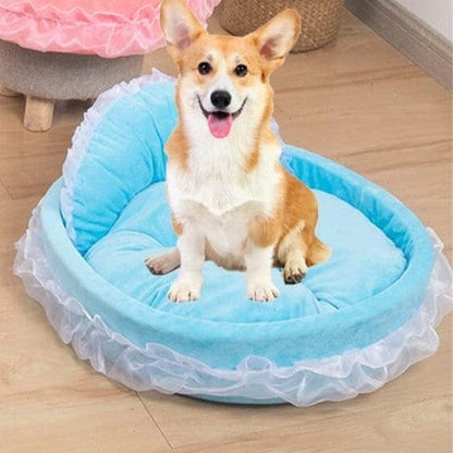 Lit pour chien - CuteLaceDogBed™ - Bleu - La niche de Wally