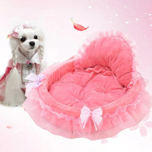 Lit Pour Chien - CuteLaceDogBed™ - Rose - La niche de Wally