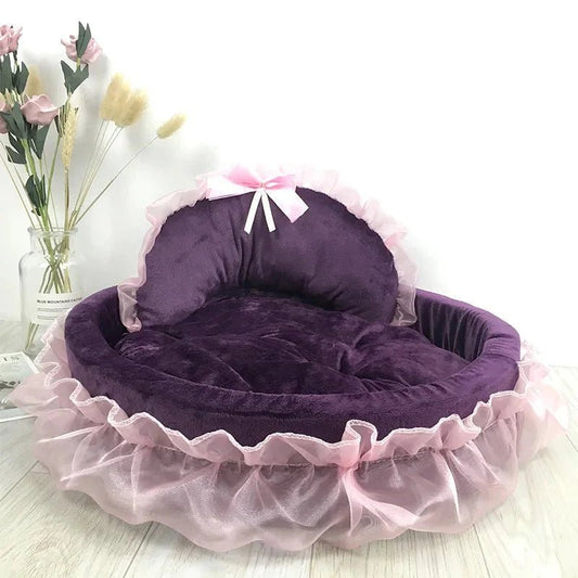 Lit Pour Chien - CuteLaceDogBed™ - Violet - La niche de Wally
