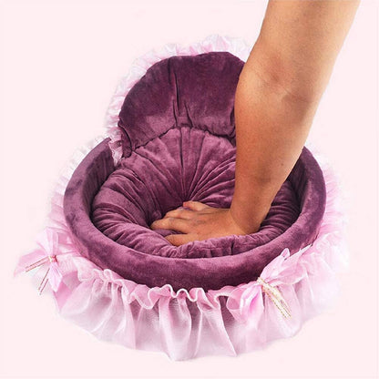 Lit Pour Chien - CuteLaceDogBed™ - Violet - La niche de Wally