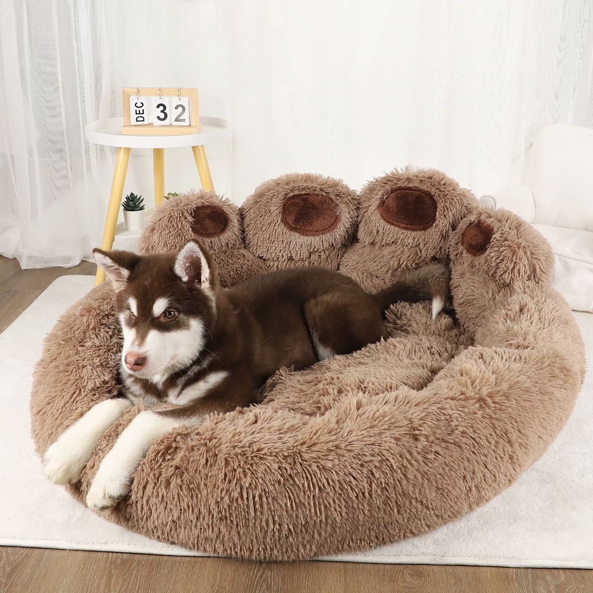 Lit pour Chien - FluffyDogBed™ - Café - La niche de Wally