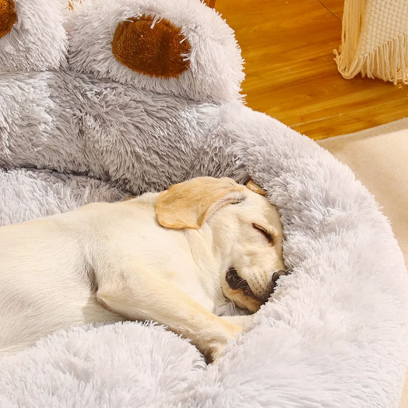 Lit pour Chien - FluffyDogBed™ - Gris - La niche de Wally