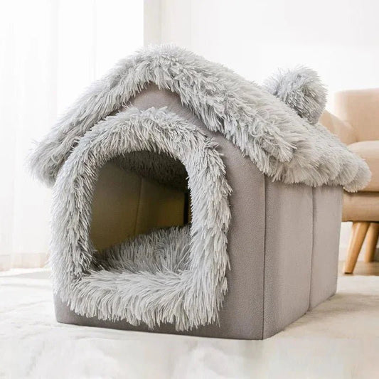 Niche Chien - ComfortableDogHouse™ - Gris Fourrure - La niche de Wally