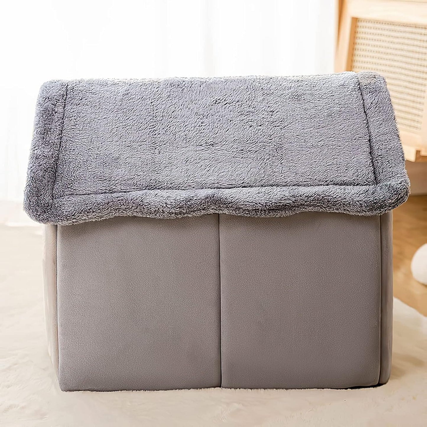 Niche Chien - ComfortableDogHouse™ - Gris Lapin - La niche de Wally