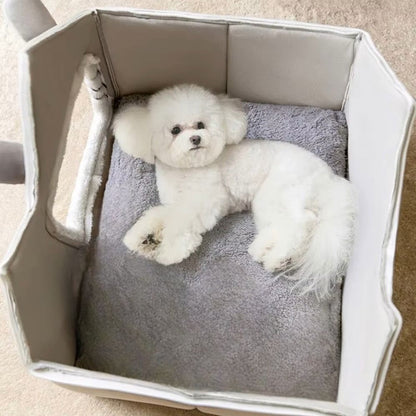 Niche Chien - ComfortableDogHouse™ - Gris Toiture Double - La niche de Wally