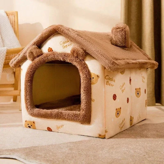 Niche Chien - ComfortableDogHouse™ - Marron Ours - La niche de Wally