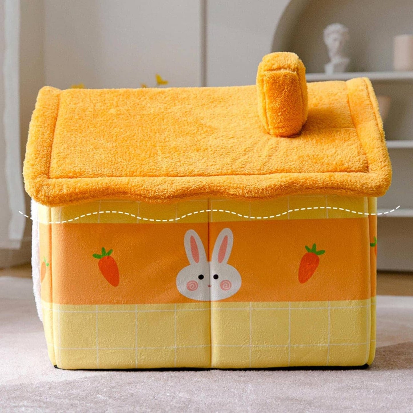 Niche Chien - ComfortableDogHouse™ - Orange Carotte - La niche de Wally