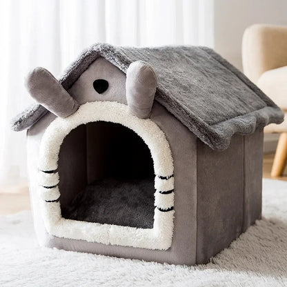 Niche Chien - ComfortableDogHouse™ - Toit simple gris - La niche de Wally