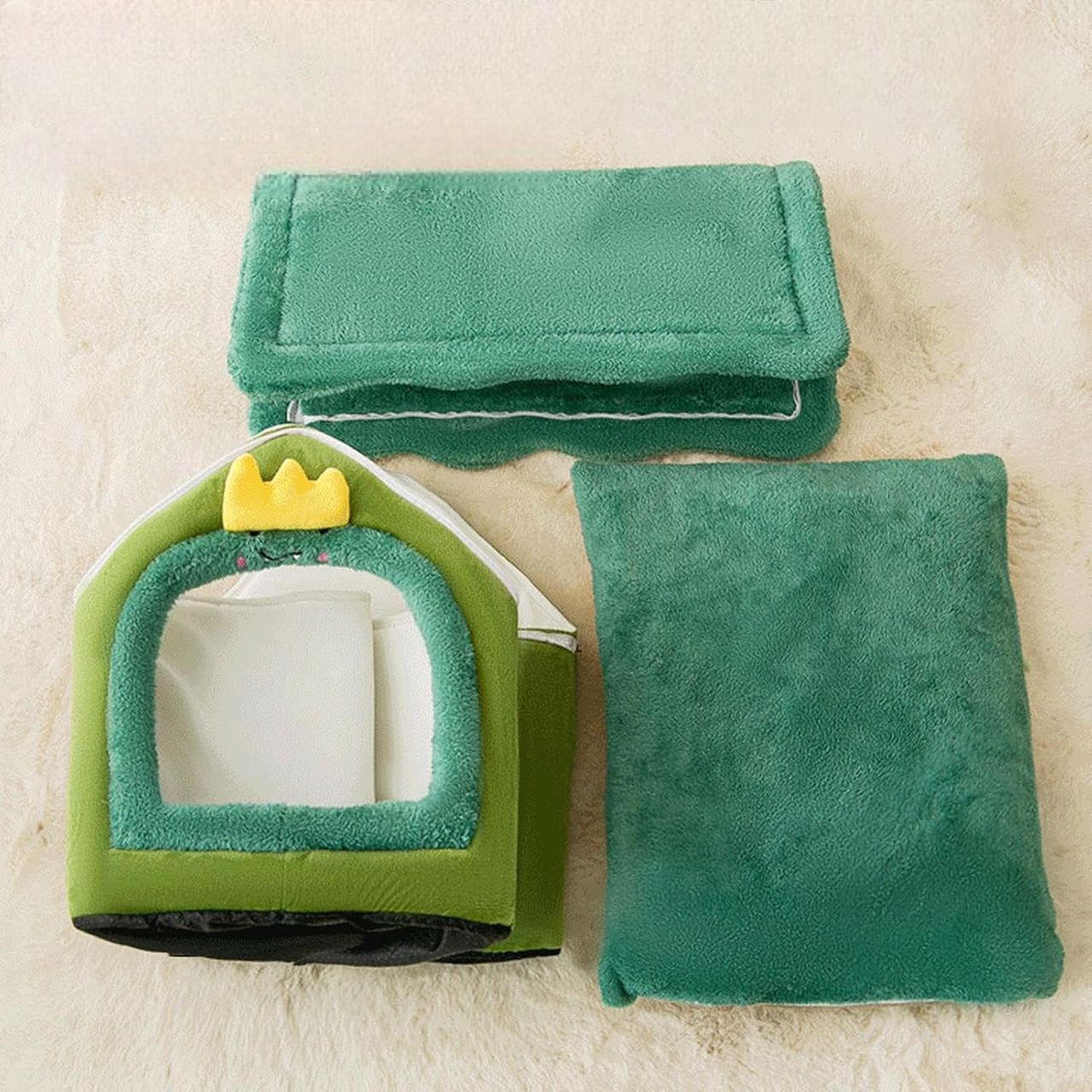 Niche Chien - ComfortableDogHouse™ - Vert Dinosaure - La niche de Wally